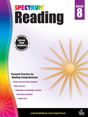 cover image of Spectrum Reading Workbook, Grade 8